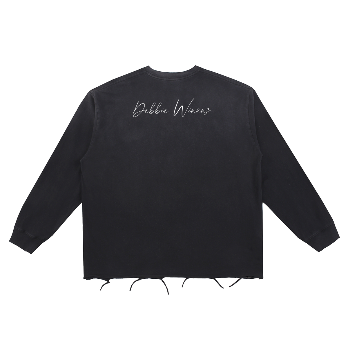 Snow Wash Raw Edge Cotton T-Shirt